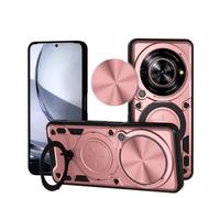 SEAHAI Cover per ZTE nubia Focus 5G / ZTE Blade A75 5G, [Militare Anti-Caduta] Silicone Ultra Sottile Stile Fresco Custodia, con Metallo Magnetico Supporto e Protezione Fotocamera - Oro rosa