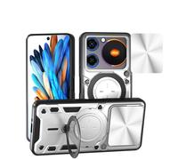 SEAHAI Cover per ZTE nubia Music 4G, [Militare Anti-Caduta] Silicone Ultra Sottile Stile Fresco Custodia, con Metallo Magnetico Supporto e Protezione Fotocamera - Argenteo