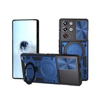 SEAHAI Cover per ZTE nubia RedMagic 10 Pro, [Militare Anti-Caduta] Silicone Ultra Sottile Stile Fresco Custodia, con Metallo Magnetico Supporto e Protezione Fotocamera - Blu