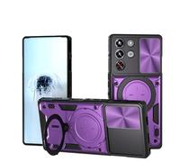 SEAHAI Cover per ZTE nubia RedMagic 10 Pro, [Militare Anti-Caduta] Silicone Ultra Sottile Stile Fresco Custodia, con Metallo Magnetico Supporto e Protezione Fotocamera - Viola scuro