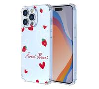 SEAHAI Hülle für OPPO A5X 5G/4G, Bunte Schön Blumen Ultra Dünn Transparent Handyhülle Weich Silikon TPU Bumper Stoßfest Case Schutzhülle - Erdbeere