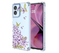 SEAHAI Hülle für OPPO A5X 5G/4G, Bunte Schön Blumen Ultra Dünn Transparent Handyhülle Weich Silikon TPU Bumper Stoßfest Case Schutzhülle - Kirschblüten