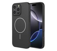 SEAHAI Hülle für OPPO A5X 5G/4G mit Magnetische Adsorptionsfunktion, Ultra Dünn Weich Liquid Silikon Stoßfeste Handyhülle, Stilvoll Matt Seidig TPU Schutzhülle - Schwarz