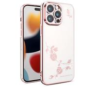 SEAHAI Hülle für OPPO A5X 5G/4G, Transparent Niedlich Blumen Muster Design Ultra Dünn Frau Handyhülle Weich Silikon TPU Bumper Stoßfest Schutzhülle - Rosa
