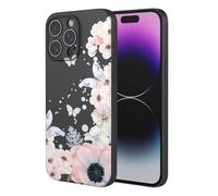 SEAHAI Hülle für OPPO A5X 5G/4G, Ultra Dünn Weich Liquid Silikon Stoßfeste Handyhülle, Stilvoll TPU Schutzhülle mit Niedlichen Blüten und Tierischen Mustern - Schwarz S01
