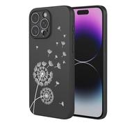 SEAHAI Hülle für OPPO A5X 5G/4G, Ultra Dünn Weich Liquid Silikon Stoßfeste Handyhülle, Stilvoll TPU Schutzhülle mit Niedlichen Blüten und Tierischen Mustern - Schwarz S03