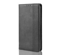 SEAHAI Leder Folio Hülle für OPPO A5X 5G/4G Klapphülle, Flip Brieftasche Tasche mit Kartensteckplätzen, Premium PU Lederhülle Handyhülle Schutzhülle - Schwarz