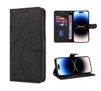 SEAHAI Leder Folio Hülle für OPPO A5X 5G/4G, Premium PU Flip Brieftasche Schutzhülle Stoßfeste Handyhülle mit Standfunktion/Kartenfach/RFID-Schutz/Magnetisch - Schwarz