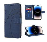 SEAHAI Leder Folio Hülle für OPPO A5X 5G/4G, Premium PU Flip Brieftasche Schutzhülle Stoßfeste Handyhülle mit Standfunktion/Kartenfach/RFID-Schutz/Magnetisch - Blau