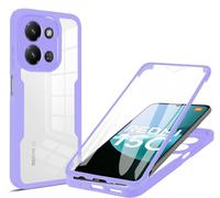 SEAHAI Trasparente Cover per Xiaomi Redmi 15C 5G/4G/POCO C85, con Protezione Schermo Integrata, 360 ° Completa Protezione Antiurto Rigida PC + TPU Bumper Silicone Custodia - Viola