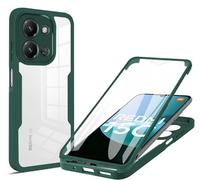 SEAHAI Trasparente Cover per Xiaomi Redmi 15C 5G/4G/POCO C85, con Protezione Schermo Integrata, 360 ° Completa Protezione Antiurto Rigida PC + TPU Bumper Silicone Custodia - Verde