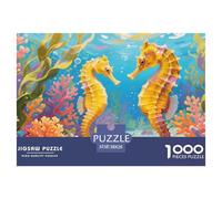 Seahorse Jigsaw Puzzle 1000 Pezzi, Puzzle Coral Reef Adulti, Gioco Diabilità Impossibile Puzzle Pittura Gioco Intellettivo Familiare Idea Regalo Uomo E Donna 38x26cm/1000pcs
