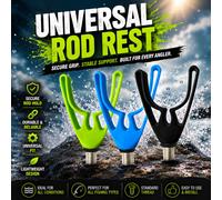 SeaKnight 2 pezzi Supporto per canna da pesca in plastica resistente, filettatura da 8 mm, design a U antiscivolo, supporto per canna da pesca per carpa, canna feeder, accessori per attrezzatura da pe