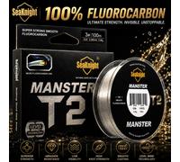SeaKnight MANSTER T2 Linea da pesca 100% fluorocarbono - Ultra resistente, invisibile e resistente all'abrasione, adatta per la pesca in acqua dolce e salata 5.0#: 0,370 mm - 20 libbre,8.0#: 0.500mm-3
