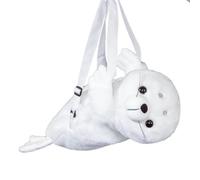 Seal Plush Backpack - Short Plush 50cm Stuffed Animal Bag | Adjustable | Stuffed Animal Backpack - PP Cotton Seal School Bag | Plush Toy Pack | Carries Snacks, Stationery, , Travel