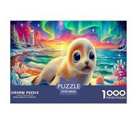 Seal Pups Beach - Puzzle educativo da 1000 pezzi con gioco di decompressione - Foca (acque coralline) per adulti, decorazione da parete e regalo, 38x26 cm/1000 pezzi