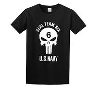 Seal Six Us Navy Personality Creative Skull Men's T-Shirt Casual Tee Summer Fashion Tops Clothing Black M