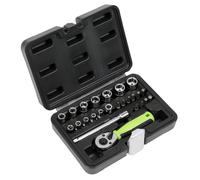 Sealey 0.6cmD Metrico Presa e un Po' Set 25pc Cromato Standard Lunghezza S01233