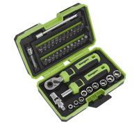 Sealey 0.6cmD Metrico Presa e un Po' Set 38pc Include Sctrewdriver Bit S01255