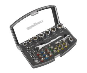 Sealey 0.6cmSq Guida Metrica Presa e un Po' Set 31pc Include Punta Torx &