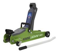 Trolley Jack 2tonne Basso Ingresso Corto Telaio - Hi-Vis Verde 1020LEHV Sealey