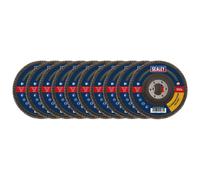 Sealey 120Grit Dischi Lamellari Ossido di Alluminio 115mm 22mm Foro - Pack 10