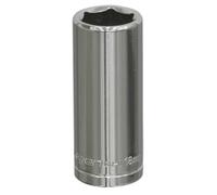 Sealey 18mm Profondo 1cmSq Drive Walldrive Presa Cromo Temprato Temperato S0596