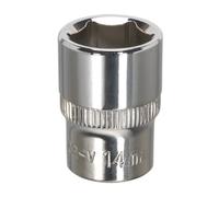 Sealey 1cmSq Chiavi a Bussola 14mm Walldrive Cromato Standard Lunghezza SP3814