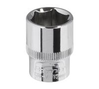 Sealey 1cmSq Chiavi a Bussola 15mm Walldrive Cromato Standard Lunghezza SP3815