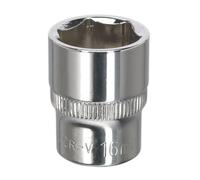 Sealey 1cmSq Chiavi a Bussola 16mm Walldrive Cromato Standard Lunghezza SP3816