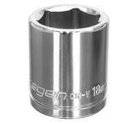 Sealey 1cmSq Chiavi a Bussola 18mm Walldrive Cromato Standard Lunghezza S0585