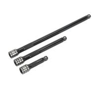 Sealey 1cmSq Drive Wobble Rigido Prolunga Set 3pc Nero Serie AK7691