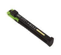 Sealey Ricaricabile Sottile Pieghevole Tascabile Luce 2 Rotondi & 1 SMD - Verde
