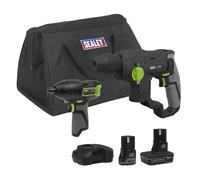 Sealey 2 X 10.8V SV10.8 Serie Martello Pneumatico Rotante & Urto Driver Kit