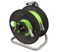 Sealey 20m Portatile Manuale Aria Hose Reel 6mm Id Max 300psi Intrecciato PVC