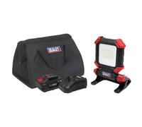 Sealey 20V 4Ah SV20 Serie Cordless 15W SMD LED Faretto da Lavoro Kit CP20VCLKIT1