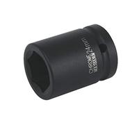 Sealey 24mm 1.9cmSq Guida Metrica Urto Presa Walldrive Esagonale 6 Punto IS3424