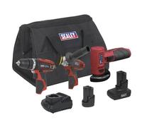 Sealey 3 X 12V SV12 Serie Kit Combinato Senza Fili 2 Batterie CP1200COMBO7