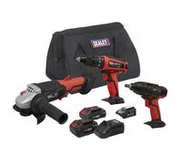 Sealey 3 X Kit Combinato Di Utensili Senza Fili 20V Serie SV20 CP20VCOMBO1