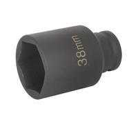 Sealey 38mm Profondo Urto Presa 1.3cmSq Drive 6 Punto Malleabile Acciaio SX001