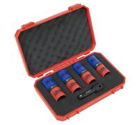 Sealey 5pc Estremità Doppia Urto Presa Set 1.3cmD Lega Ruota 18.5-22.5mm SX1820S
