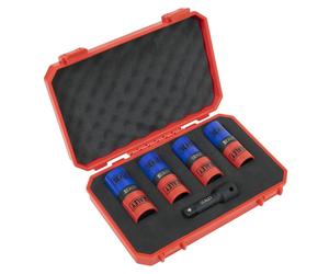 Sealey 5pc Estremità Doppia Urto Presa Set 1.3cmD Lega Ruota 18.5-22.5mm SX1820S