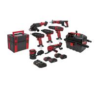 Sealey 8 X 20V Serie SV20 Combo Di Utensili Senza Fili - 4 Batterie CP20VCOMBO4