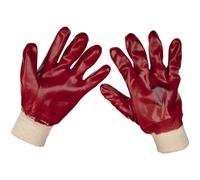 Sealey 9106xl/12 Worksafe PVC Knit Polso Guanti, XL - Confezione Di 12 Coppie