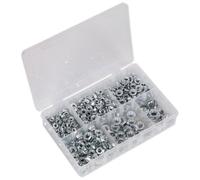 Sealey AB031FN Flangia Dado Assortimento 390pc M5-M12 Seghettato din 6923 Metric