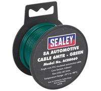 Sealey Automobilistico Cavo Spesso Muro 8A 6m Verde AC0806G