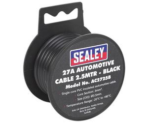 Sealey AC2725B Automobilistico Cavo 27A 2.5mtr Nero