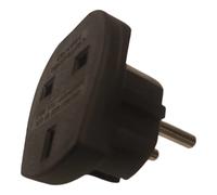 Sealey Adattatore da Viaggio UK a E/F Schuko EU EURO Stecker Nero