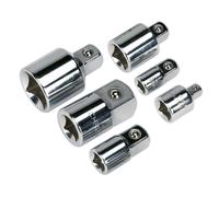 Sealey Adattatore Presa Set 6pc Riduttore Step Up Convertitore Kit Cromo AK2736