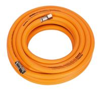 Sealey Tubo D'Aria 10M X 8Mm Ibrido Alta Visibilità Con Giunti 1/4"BSP AHHC10